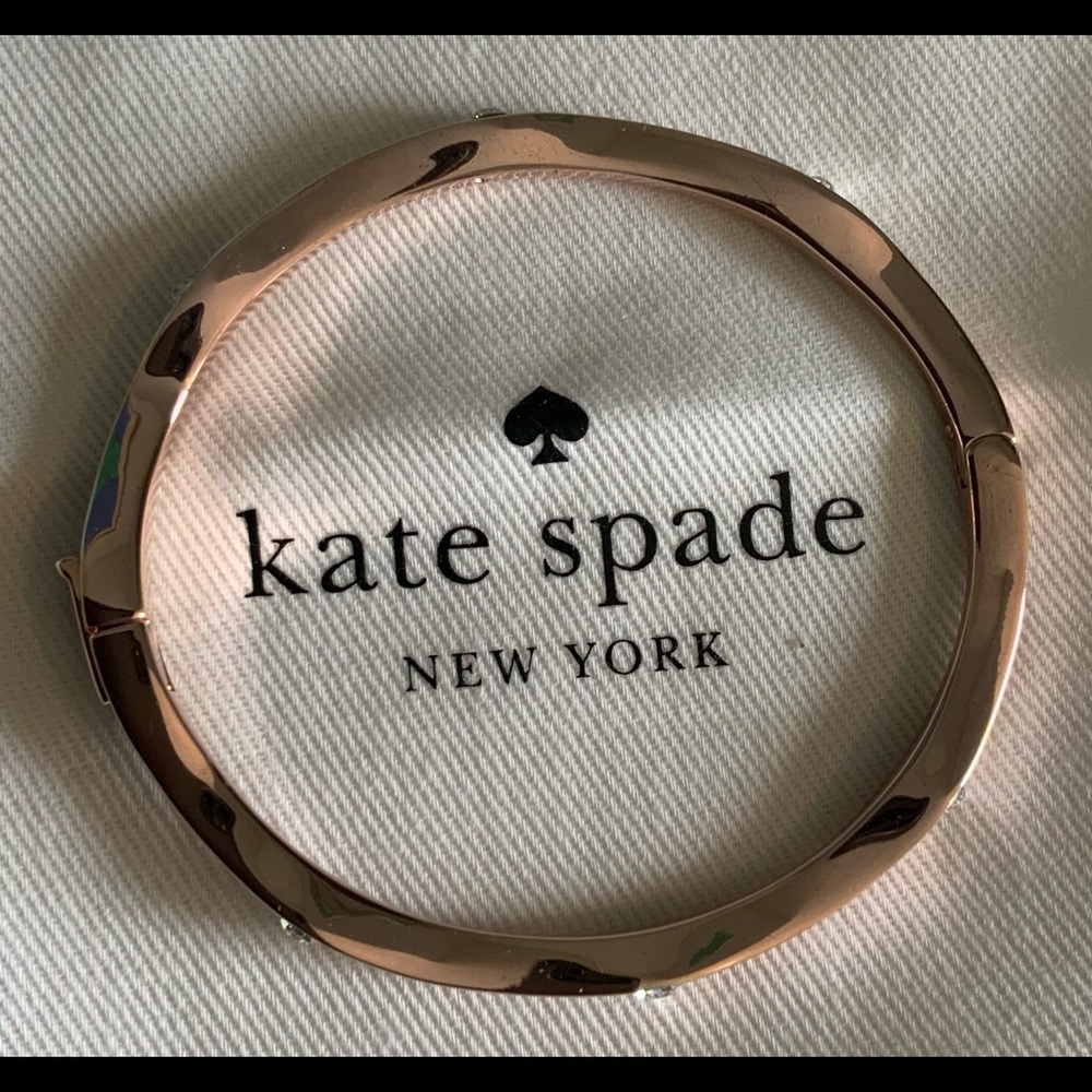 Kate Spade New York Rose Gold Hinged Bangle Bracelet